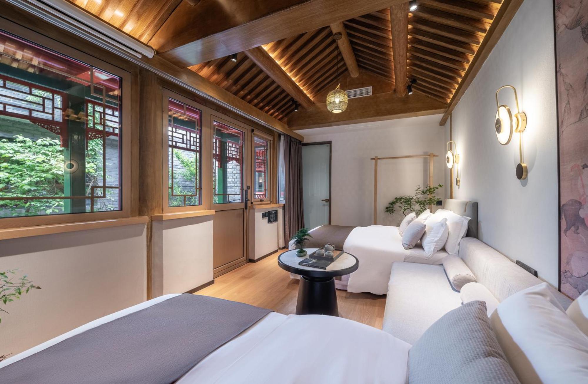 Xinxiang Yayuan Beijing Sihe Courtyard With Sky Garden Terrace Near Tiananmen Square Forbidden City Wangfujing Pedestrian Street And The Subway Eksteriør billede